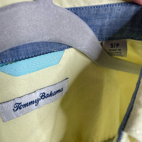 Tommy Bahama Mens Yellow Long Sleeve Button Down Size S - Picture 3 of 3